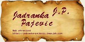 Jadranka Pajević vizit kartica